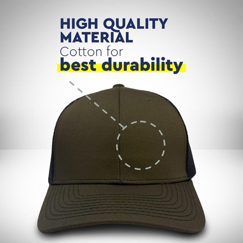 Speedy Pros Sport Scuba Diving Diver Flag Embroidery Unisex Adult Snaps Cotton Low Crown Mesh Golf Snapback Hat Cap - Black, One Size - Image 4
